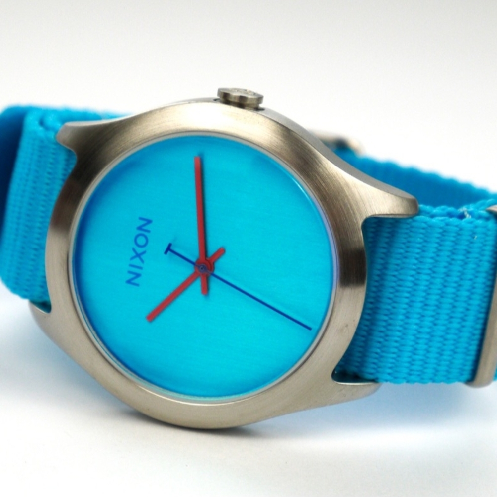 Nixon Blue Stainless Steel Watch